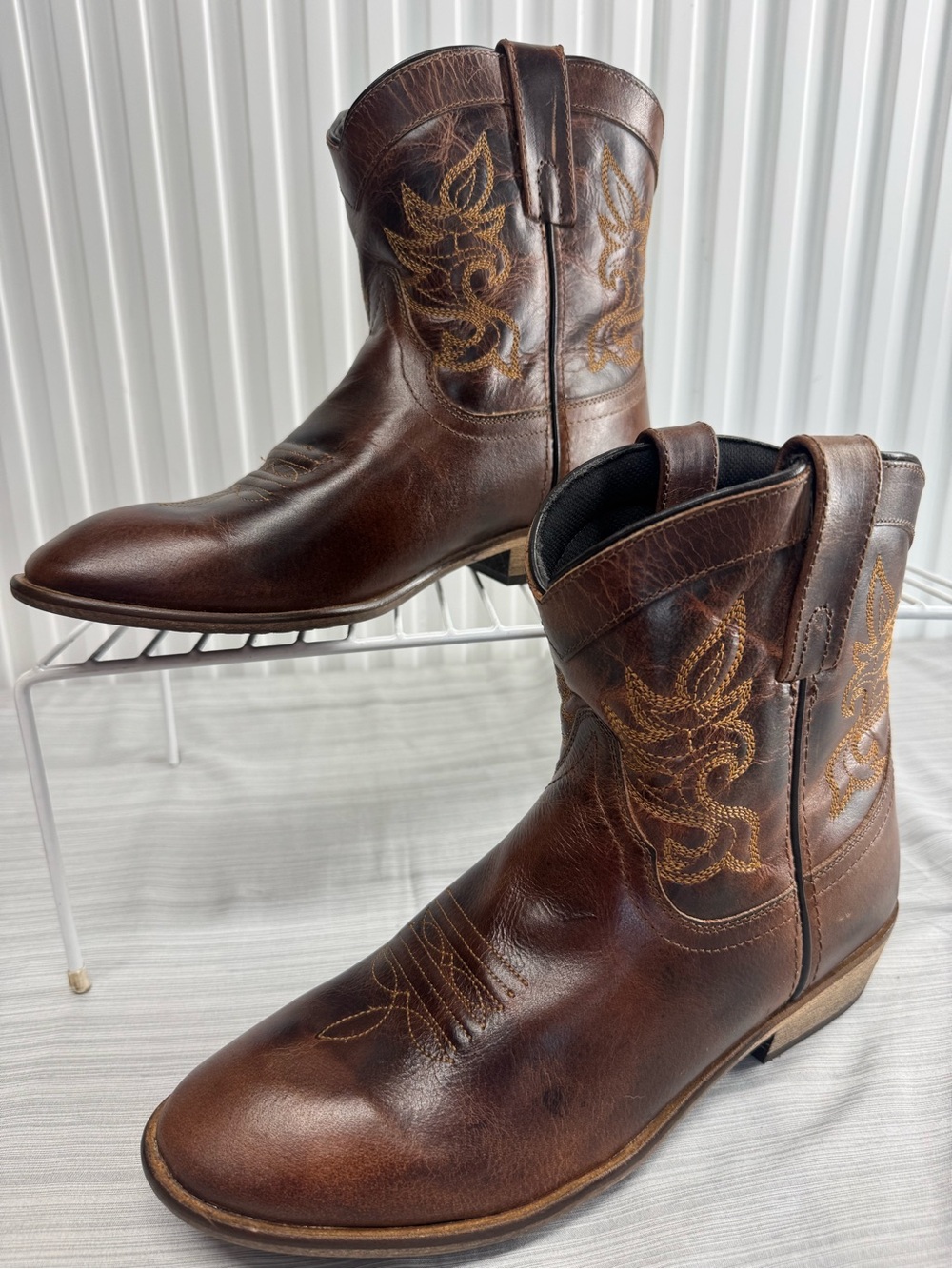 Dingo Women’s 10M Brown Leather Western Pull-On Boots